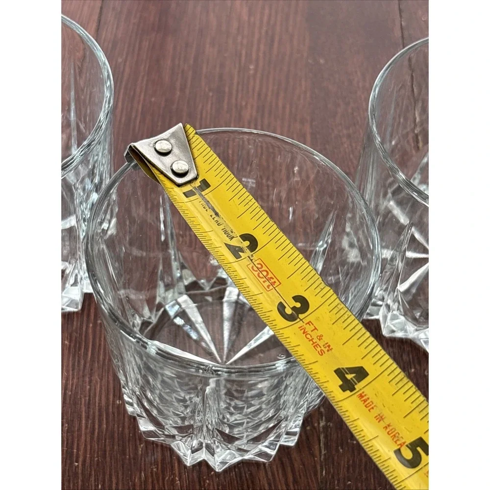 Set Of 3 Vintage Double Old‎ Fashioned Glass Verona by Crystal Clear Industries